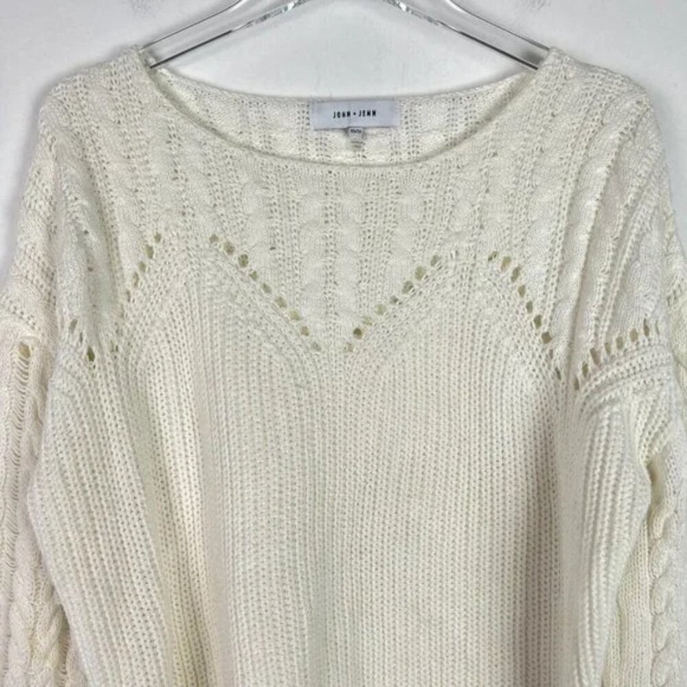 John + Jenn Atlas Fringe Sweater Revolve Pullover Fringe Boho Size XS EUC - Picture 3 of 13